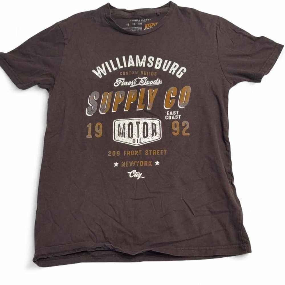 Denim & Flower Dark Brown Graphic Tee